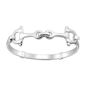 Snaffle Bit solid Sterling Silver Bangle