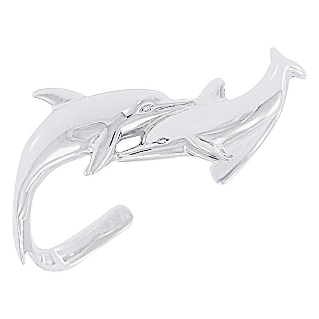 Dolphin Sterling Silver Cuff Bracelet