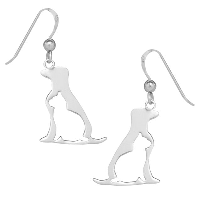Dog & Cat Companions Sterling Silver hook Earrings