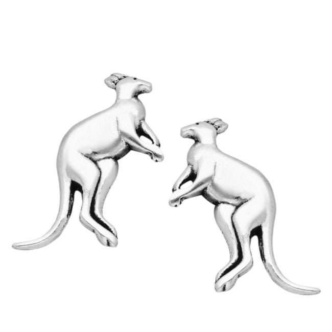 Kangaroo Sterling Silver push-back Earrings