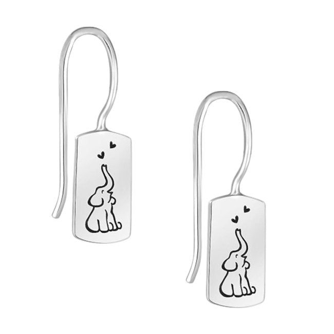 Elephant  Sterling Silver Earrings