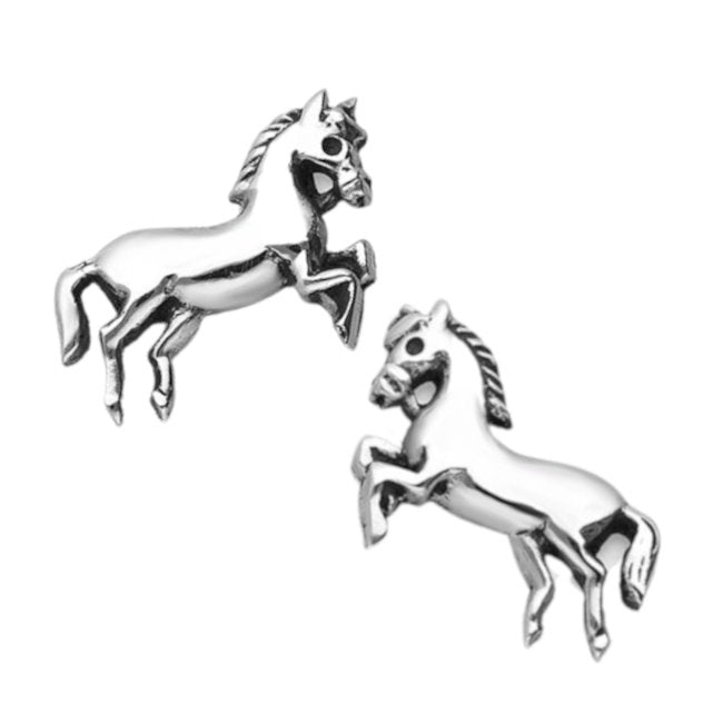 Horse stud Earrings in Sterling Silver