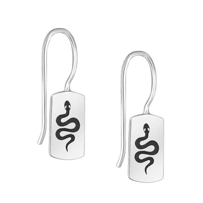 Snake hook Earrings in Sterling Silver