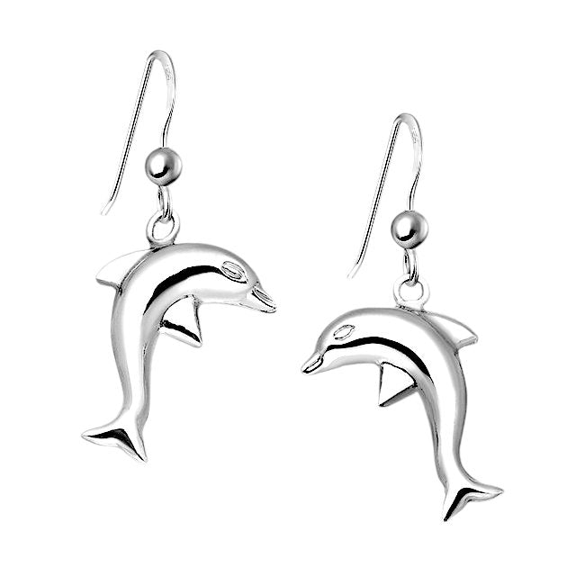 Dolphin Sterling Silver hook Earrings