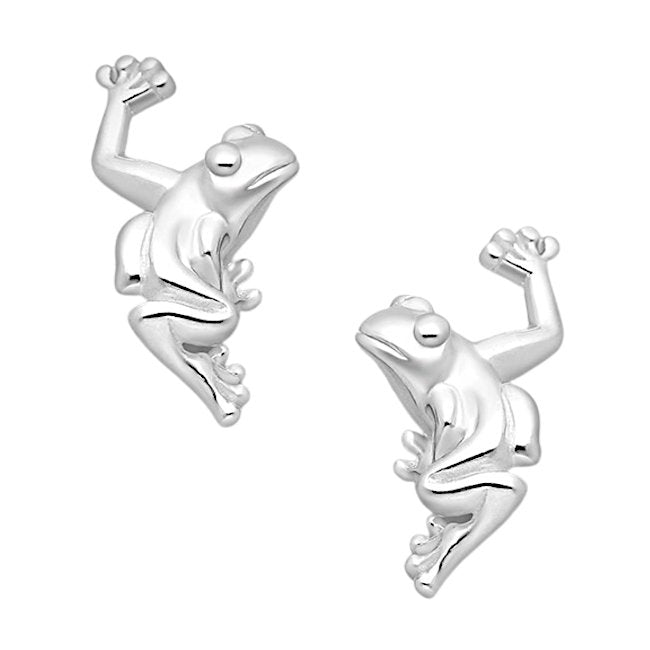 Frog Sterling Silver push-back Earrings