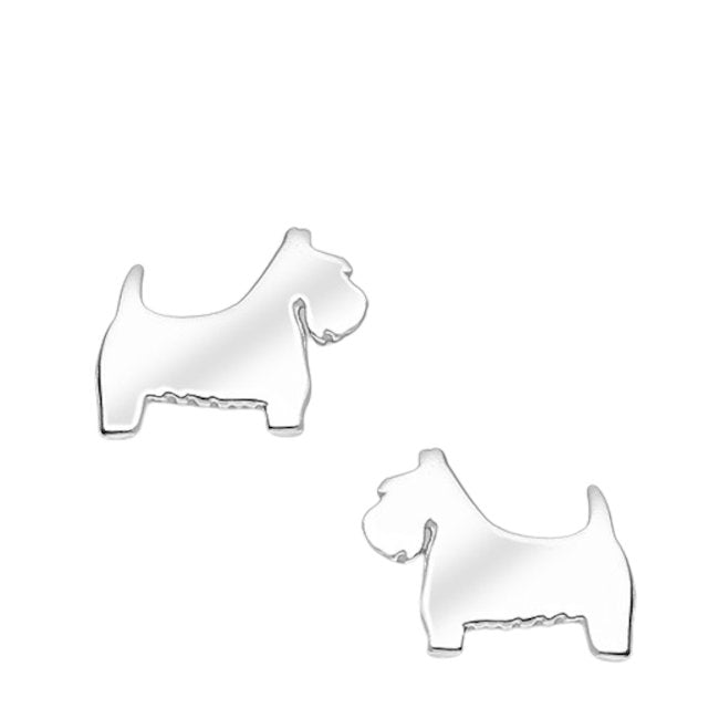 Scottish Terrier Sterling Silver push-back Earrings