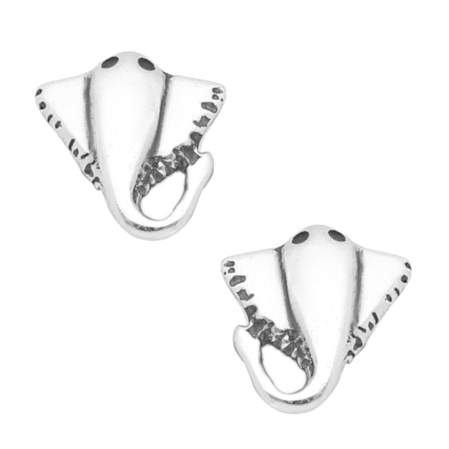 Stingray stud Earrings in Sterling Silver