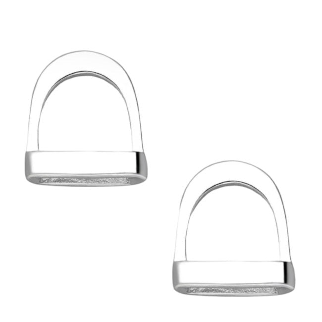 Stirrup Sterling Silver push-back Earrings