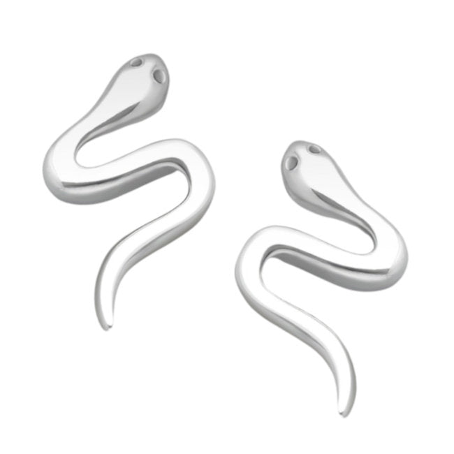 Snakes Slithering Sterling Silver push-back Earrings