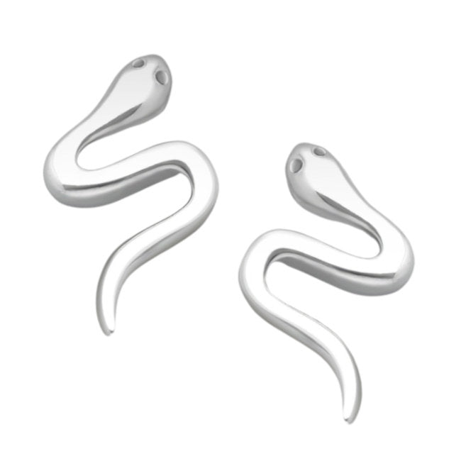 Snakes Slithering Sterling Silver push-back Earrings