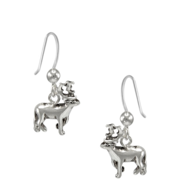 Moose hook Earrings in Sterling Silver