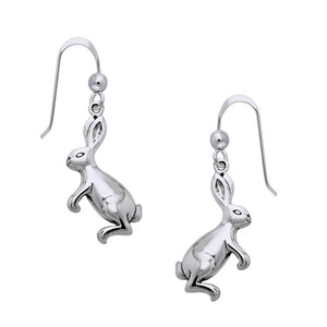 Rabbit hook Earrings in Sterling Silver