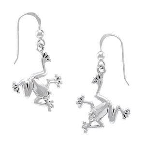 Frog Sterling Silver hook Earrings