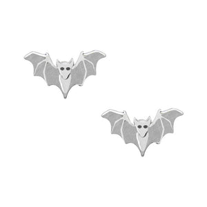 Bat in Flight Sterling Silver stud Earrings