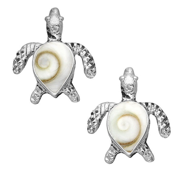 Turtle Sterling Silver and Shiva Shell stud Earrings Australia | Julmar ...