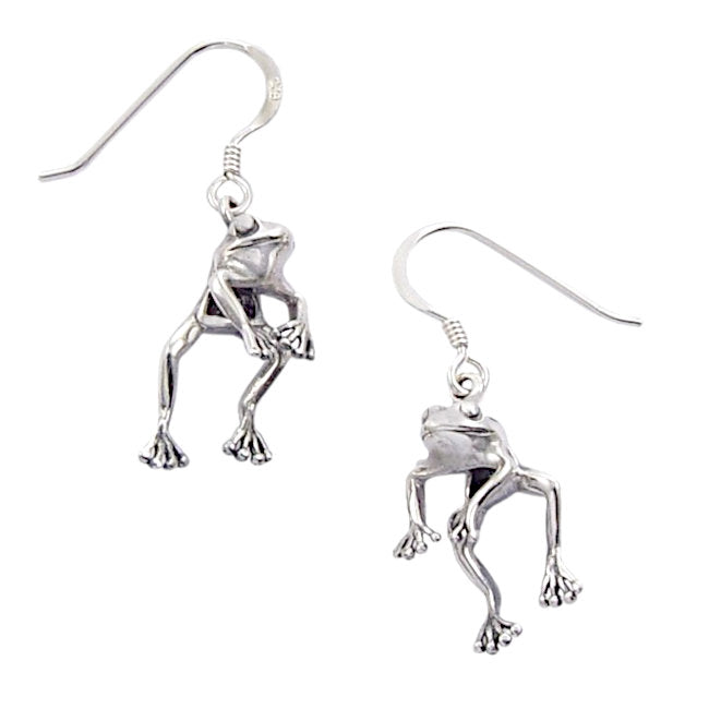 Frog Sterling Silver hook Earrings