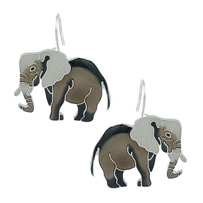 Wooden elephant earrings outlet