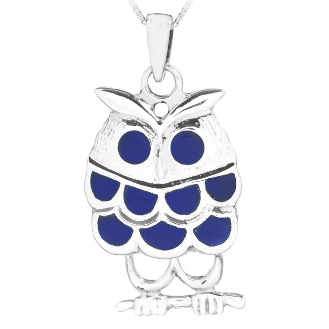 Sterling silver owl shop pendant