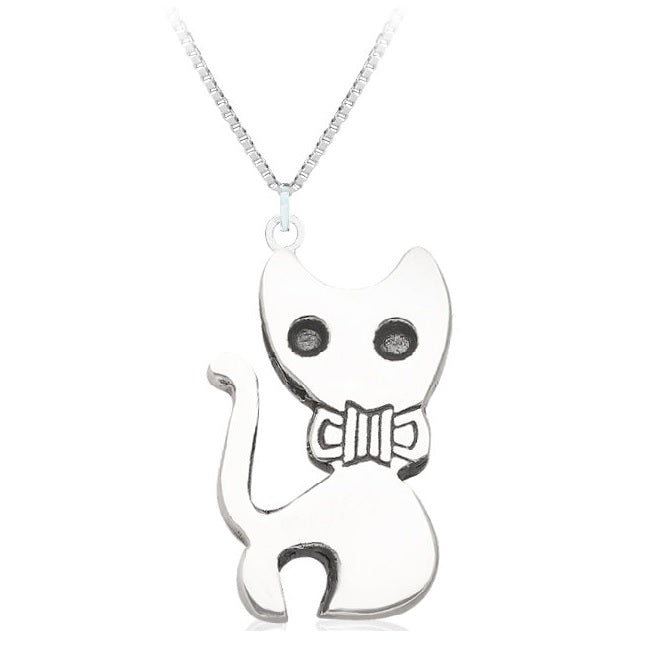 Cat Sterling Silver Pendant