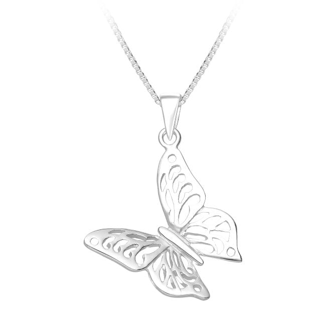 Butterfly Openwork Design Sterling Silver Pendantgn