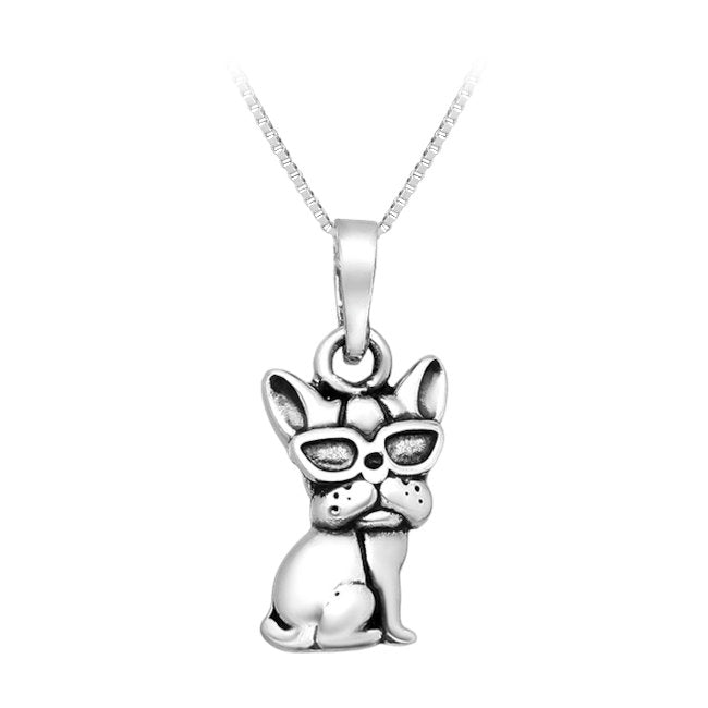 Boxer Dog in Shades Sterling Silver Pendant