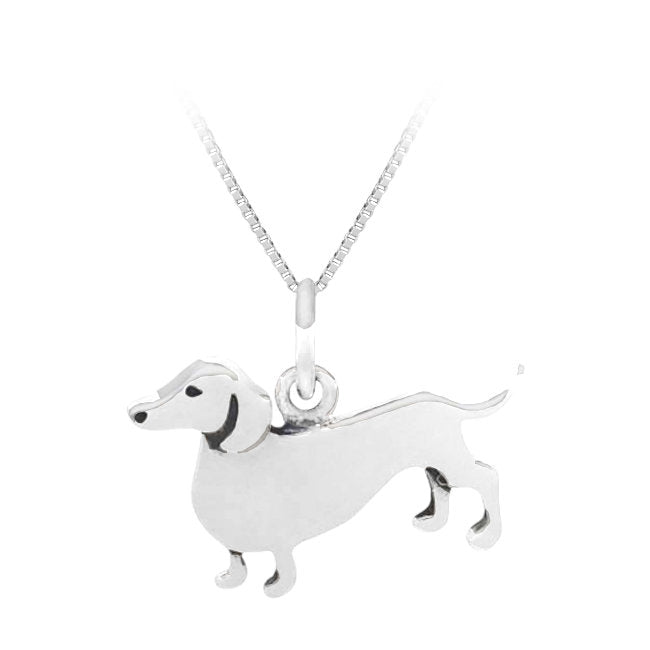 Dachshund Sterling Silver Charm Necklace