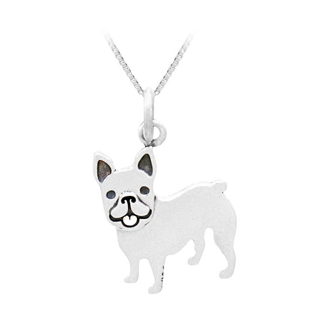 French Bulldog Sterling Silver Pendant 