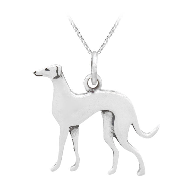 Greyhound Dog Sterling Silver Pendant