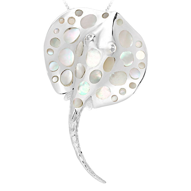 Stingray Mother of Pearl & Sterling Silver Pendant
