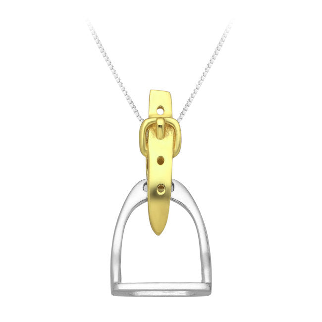 Stirrup 14kt Gold & Sterling Silver Pendant