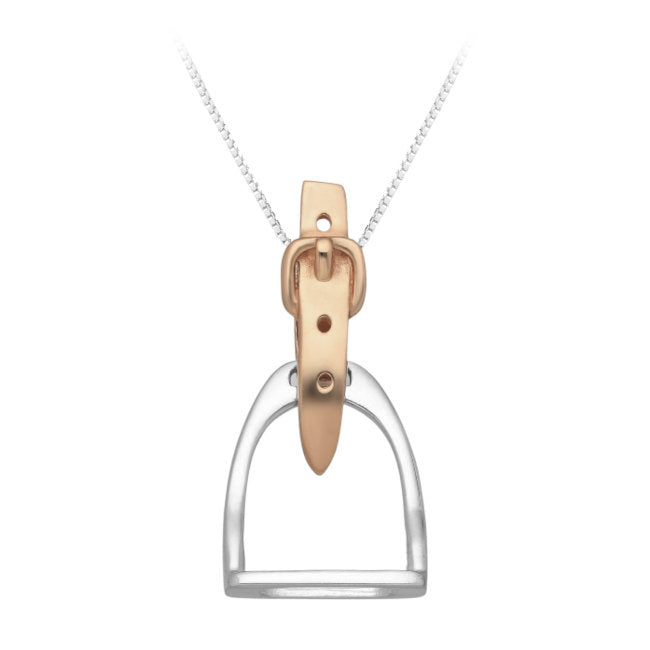 Stirrup Rose Gold & Sterling Silver Pendant