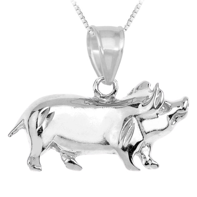 Pig Sterling Silver Pendant