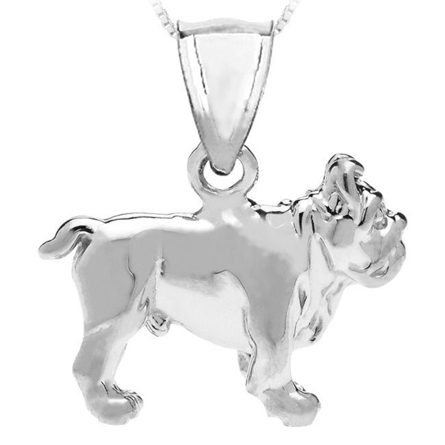 Bulldog Sterling Silver Pendant
