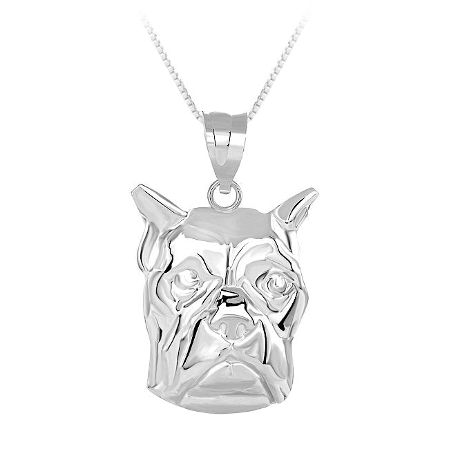 Boxer Dog Sterling Silver Pendant
