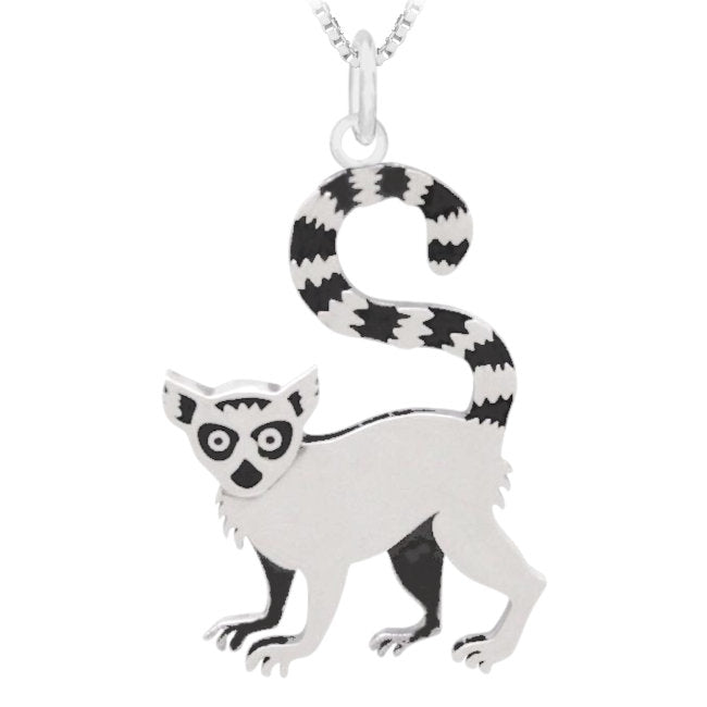 Lemur Sterling Silver Charm Pendant