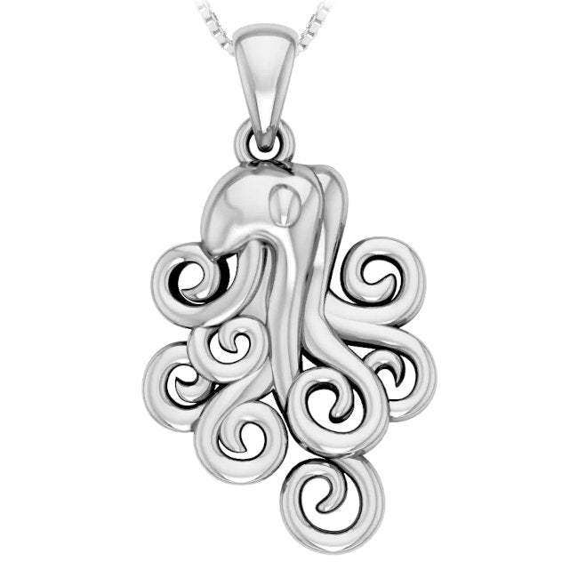 Octopus Sterling Silver Pendant