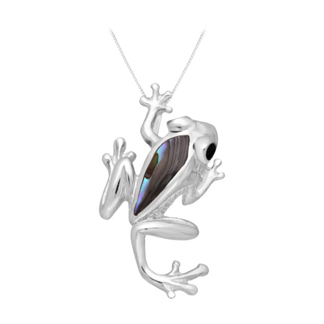 Frog Sterling Silver Pendant with Abalone