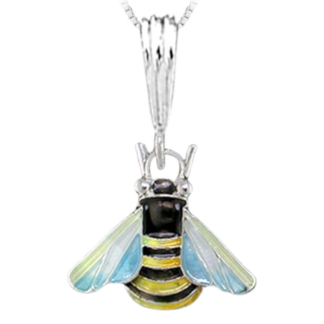 Bee Sterling Silver plated Pendant with Enamels