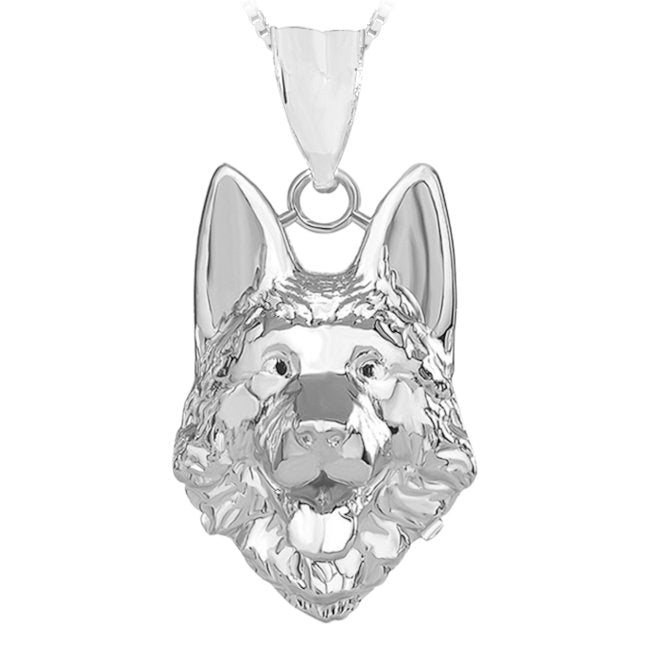 German Shepherd Sterling Silver Pendant