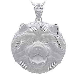 Chow Chow Dog Sterling Silver Pendant