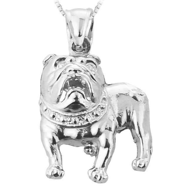 Bulldog Sterling Silver Pendant