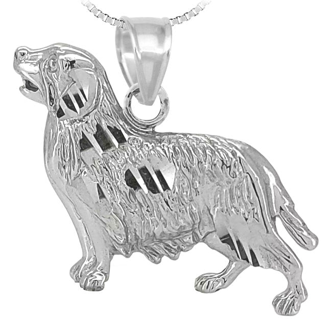 Golden Retriever Sterling Silver Pendant