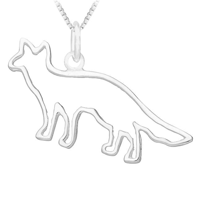 Fox Sterling Silver Pendant