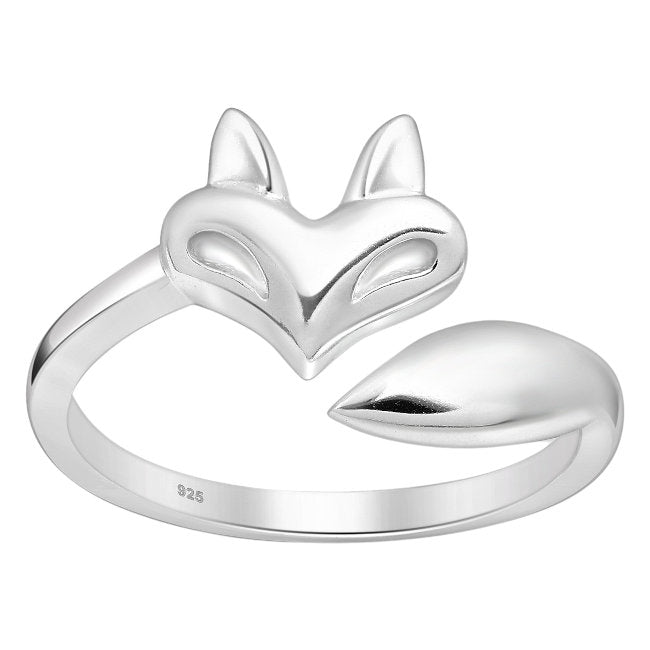 Fox Sterling Silver adjustable Ring