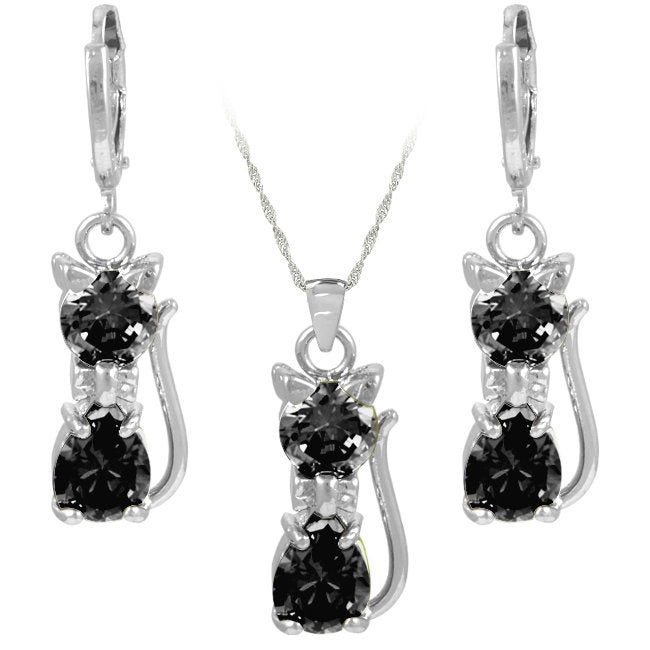 Silver earrings shop and bracelet set