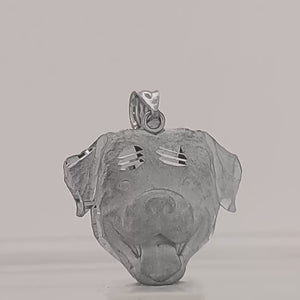 Rottweiler Sterling Silver Pendant viewed in a 3d experience