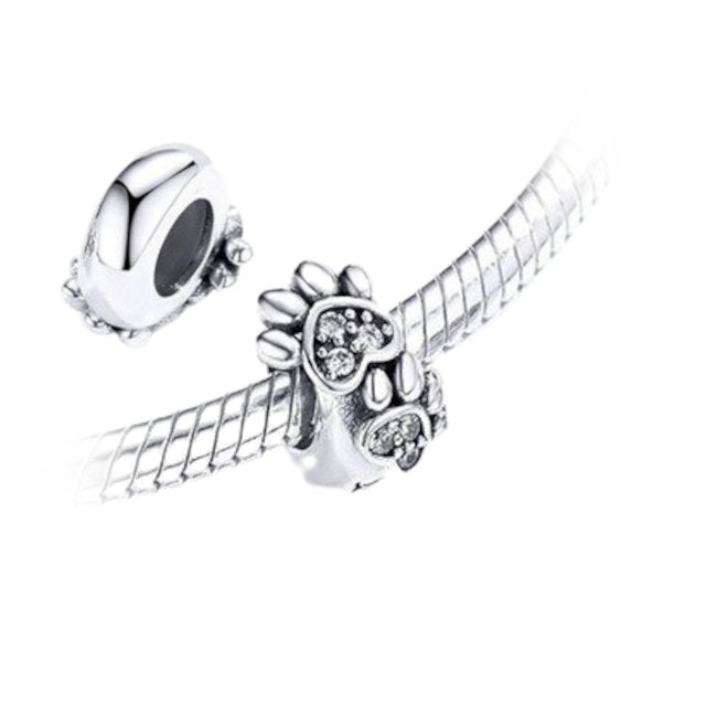 Cat Paws Sterling Silver Charm Spacer